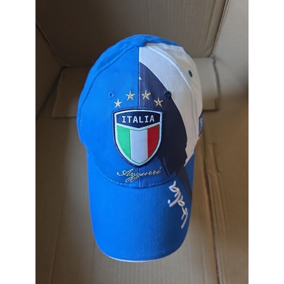 Italia‎ Azzurri Soccer Baseball Cap Hat Italy Italian Football Fan - Picture 2 of 9